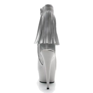 Chaussures à talons fins noires pour femmes de 6 pouces (15 cm), à bout ouvert, avec pompon, chaussures à talons hauts tendance, chaussures de podium, chaussures de <span class=keywords><strong>pole</strong></span> <span class=keywords><strong>dance</strong></span>, sexy, fétichistes - Product Image 6