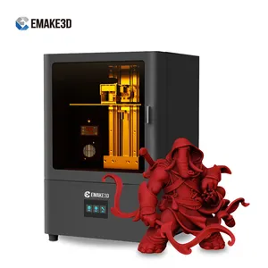 Professional 3D Printer Emake3D Wholesale Large Size 8K HD UV Resin LCD 3-D Printer for Dental Golden Jewelry