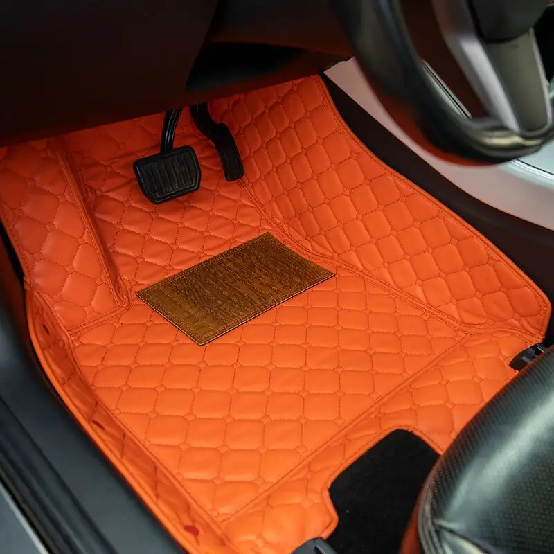 wholesale price 5D auto internal accessories leather Environmental protection foot mat ford ranger highlander car floor mat