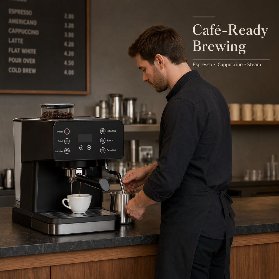 20Bar Semi Automatic Espresso Coffee Machine 1200W Coffee Maker With ...