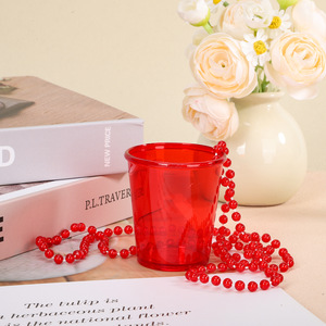 Collier de <span class=keywords><strong>verres</strong></span> à shot créatifs en forme de chaîne de perles, avec logo personnalisé, accessoires de jeu, en plastique, pour adultes, pour fêtes d'intérieur, Halloween et anniversaires, produit phare - Product Image 5