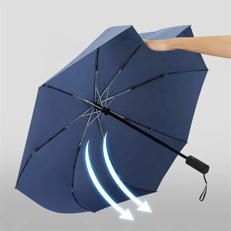 НОВАЯ безопасная Взрывозащищенная Алюминий 3 физиотерапевтическое оборудование, автоматическое открытие маленький складной ветронепроницаемая непромокаемая зонтик