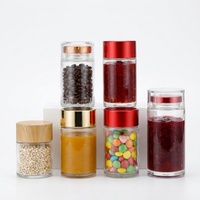 Récipient en verre transparent réutilisable avec couvercle en métal, pot en verre hermétique durable pour la conservation quotidienne des aliments