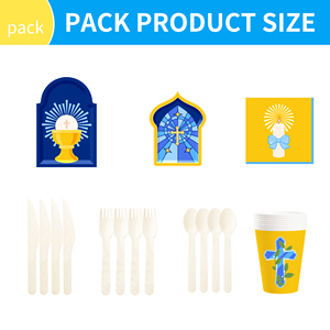 DAMAI Baby Gender Reveal Party Supplies Team Baby Paper Plates Napkins <b>Disposable</b> Baby Shower <b>Tableware</b> Decorations for 8 Guests - Product Image 6