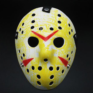 Maschera di <span class=keywords><strong>Jason</strong></span> Voorhees in Plastica Rossa e Bianca per Feste in Maschera e Halloween - Product Image 3