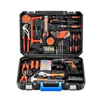 Ensemble d'outils à main sans fil de 128 pièces, ensemble de perceuse sans fil 12v avec chargeur