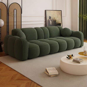 Sofá Pequeño de Tela Estilo Crema para Apartamentos Pequeños y Salas de Estar de Alquiler, Sofá Popular en Línea - Product Image 4