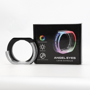 ไฟหน้า LED รูปตัว L ขนาด 2.5 นิ้ว RGBW 12V หลายสี พร้อมวงแหวน Angel Eyes สำหรับตกแต่งฝาครอบเลนส์โปรเจคเตอร์ - Product Image 4