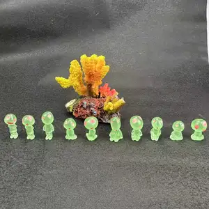 Miniatur glow-in-dark resin elfin pernak-pernik hantu bersinar-in-the-dark alien kartun animasi Yiwu factory