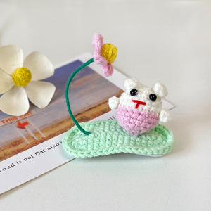 Barrettes à cheveux écologiques en laine pour enfants, motif <span class=keywords><strong>Totoro</strong></span>, abri de pluie de dessin animé, amusantes barrettes BB, artisanat, accessoires pour petites filles - Product Image 6
