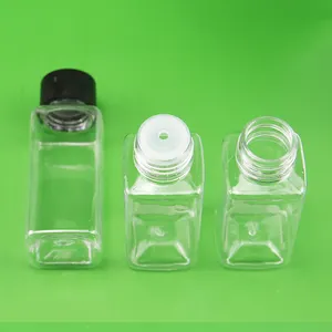 PET 30ml Bottle Plastic Transparent Cosmetic Bottle With Black Cap