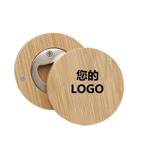 eco friendly Green concept Promotion gift Bamboo Bottle Opener with Fridge Magnet Custom Logo Beer Bottle Openers