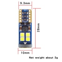 Ampoules LED pour voiture YZG Auto T10 12SMD 3030 Canbus, haute puissance, blanc 6500K, 1000 lumens, éclairage intérieur, indicateur, lampes de plaque d'immatriculation