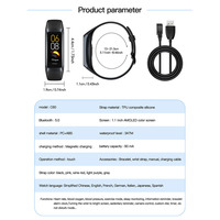 Pulsera Inteligente con Monitor de Actividad Física, Podómetro, Monitor de Sueño y Frecuencia Cardíaca para Hombres y Mujeres, Pantalla AMOLED HD de 1.1 Pulgadas, Resistente al Agua IP67