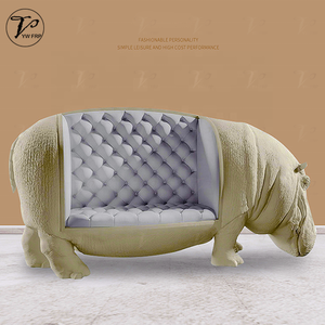 Sillón Moderno de Fibra de Vidrio con Forma de <span class=keywords><strong>Hipopótamo</strong></span>, Tapizado en Cuero PU, para Apartamento, Hotel, Sala de Estar - Product Image 2