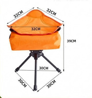 Tabouret pliant ultra-léger et portable, chaise de camping triangulaire rotative pour la pêche et les pique-niques en plein air