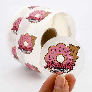 Autocollant adhésif rond en vinyle Mochinut, étiquette de logo imperméable pour l'emballage de pâtisserie et de beignets - Product Image 2