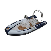 Bateau de pêche en fibre de verre RIB 480W 4,8 m, bateau pneumatique rigide en Hypalon PVC, prix d'usine