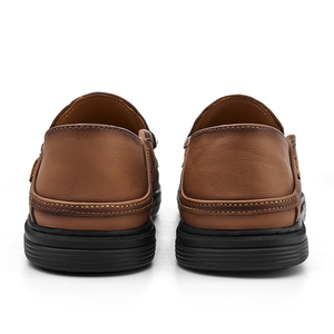 Men's Slip-on <strong>Loafers</strong> Walking <strong>Shoes</strong> Comfortable Handmade Genuine Leather Casual <strong>Shoes</strong> - Product Image 3