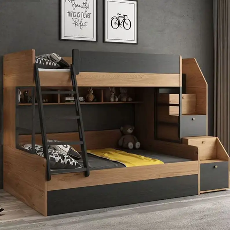 Meubles de chambre à coucher en bois et lits Camas De Madera en Mdf Ensembles de chambre à coucher Lits superposés pour enfants