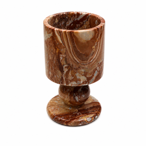 Portavelas de Mármol Rojo Monica de NANWEI, Base Esférica de Piedra Natural con Vetas de Vino, Soporte Individual para Velas de Té para <span class=keywords><strong>Hotel</strong></span> - Product Image 2
