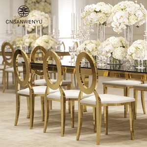 Chaises de Luxe Or à Dossier O pour Fête, Extérieur, Mariage, Événement, Banquet et Réception de Mariage - Product Image 1