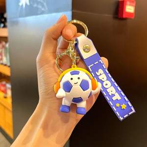 Llavero de Muñeco de Fútbol de Plástico con Diseño de Dibujos Animados para Regalos Promocionales y Recuerdos - Product Image 5