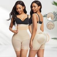 Culotte gainante taille haute rembourrée personnalisée pour femme, effet rehausseur de fesses, respirante, grandes tailles, en Spandex/Nylon
