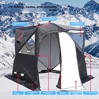 Tente de sauna pentagonale russe pour l'hiver, en TPU, avec grande fenêtre, imperméable, compatible avec un chauffage, prête à l'emploi, en tissu Oxford et fibre de verre