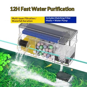Filtre d'aquarium multi-étages SOBO à suspendre pour aquariums, oxygénation en cascade et système de filtration HOB ultra-silencieux JINYE - Product Image 4