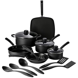7 Piece Cooking Pots Glass Lids Bakelite Handles Dishwasher Oven Safe for Gas <b>Induction</b> Stoves Ceramic <b>Cookware</b> <b>Set</b> - Product Image 1