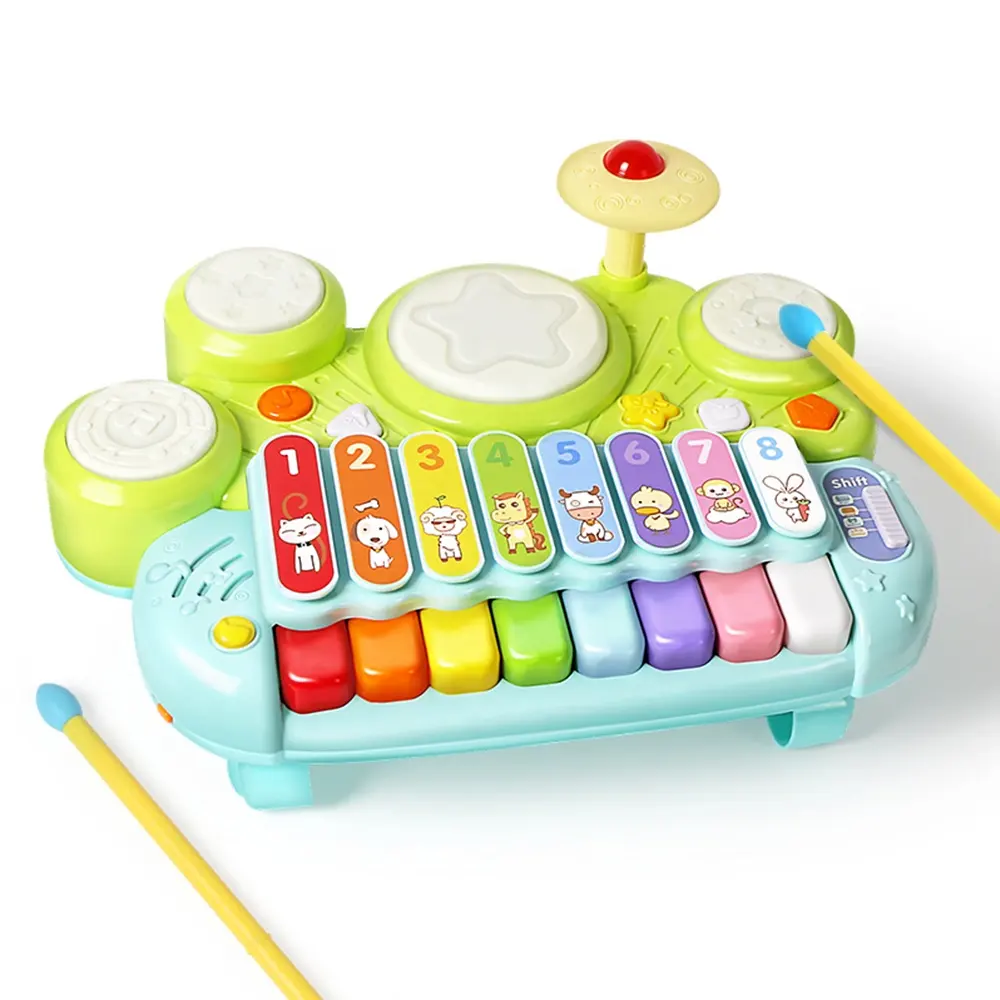 Tbm çok fonksiyonlu elektronik org eğitici piyano klavyesi davul seti müzik ksilofon oyuncak çocuklar için