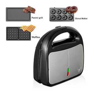 Pequeños electrodomésticos de cocina 3 en 1 Prensa eléctrica Panini Sandwichera Chaffle Waffle Iron Donut Maker Desayuno Waffle Maker - Product Image 1