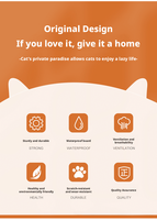 Villa pour chats d'intérieur moderne et écologique, sur mesure, grande, à 5 étages, en bois, pour plusieurs chats, avec cage à boutons, mobilier extérieur pour animaux de compagnie, usage public