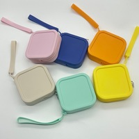 Porte-monnaie en silicone couleur macaron, mini portefeuille pour enfants, pochette à monnaie zippée, porte-clés/portefeuille bracelet en silicone