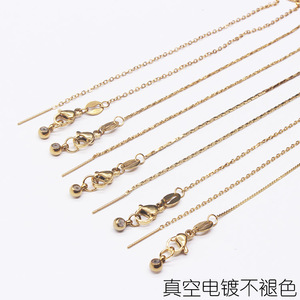 Không gây dị ứng Tiny thép không gỉ DIY kim chuỗi vô hạn 7 thiết kế có thể điều chỉnh chuỗi vàng tôm hùm Clasp 4mm bóng cổ điển - Product Image 4