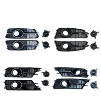 1 Paire de Grilles de Phares Antibrouillard A6 C7 Noir Brillant, Cache de Phare Antibrouillard Inférieur, Grille Nid d'Abeille pour Audi A6 C7 Sline 2014-2018