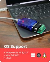 Adaptador USB a RS-485/422 con Chipset FTDI, Indicadores LED, Cable de 5 pies, Protección ESD, Compatible con Windows y Linux