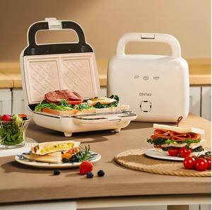 Nouvelle Machine à Gaufres Automatique Antiadhésive avec Contrôle de Température Constante, <span class=keywords><strong>Grille</strong></span>-<span class=keywords><strong>Pain</strong></span> et Presse à Sandwich pour le Petit-Déjeuner Domestique - Product Image 1