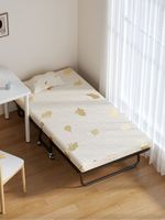 Lit pliant portable en métal pour adulte, lit simple inclinable facile à plier pour la maison, le camping, l'hôpital ou le bureau