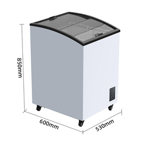 Congelatore Espositore per Supermercato Personalizzato CE ETL +8 ℃ ~-25 ℃   Congelatori Espositivi per Gelato Mini da 80L con Porte Scorrevoli in Vetro per Uso Commerciale in Vendita - Product Image 4