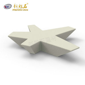 Nuevos Materiales de Construcción de Piedra, Banco de Piedra Artificial con Forma de Estrella de Cinco Puntas, Silla de Cemento Prefabricada para Parque al Aire Libre - Product Image 4