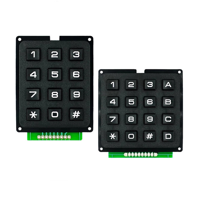 3*4 4*4 Matrix Switch Keyboard Keypad Array Module ABS Plastic Keys 4x4 3x4 12 16 Key Button Membrane Switch DIY Kit for Arduino