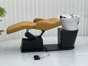 Fauteuil de lavage électrique inclinable pour salon de coiffure, thérapie aquatique, spa et soin du cuir chevelu - Product Image 2