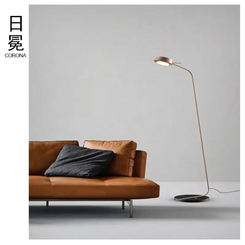 Berdiri Adjustable Berdiri Kayu Hitam Dekorasi Rechargeable LED Modern Lampu Lantai untuk Ruang Tamu