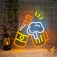 Enseigne néon LED personnalisée pour restaurant, café, avec panneau arrière en acrylique, décoration murale pour bistro, pizzeria, devanture de magasin, décoration commerciale