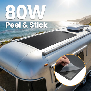 Panel Solar Semiflexible de Alta Eficiencia de 80W con Revestimiento Adhesivo |   Módulo Solar Monocristalino para Autocaravanas, Barcos y Embarcaciones - Product Image 4
