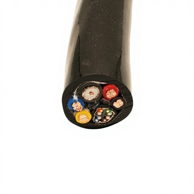 Customized SDI+CAT6+4 Core 12AWG Copper Conductor PE Insulated Low Voltage 450V Flame Retardant Oil Resistant TPU Power Cable