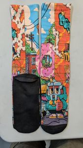 Calzini Sportivi da Uomo 2022, <span class=keywords><strong>Taglie</strong></span> Grandi, 100% Poliestere, Bianchi Lisci per Sublimazione - Product Image 4