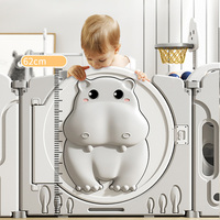 Personnaliser logo pliable gonflable pliable moderne en plastique portable de luxe rose grande poussette ronde enfants bébé parc de jeu